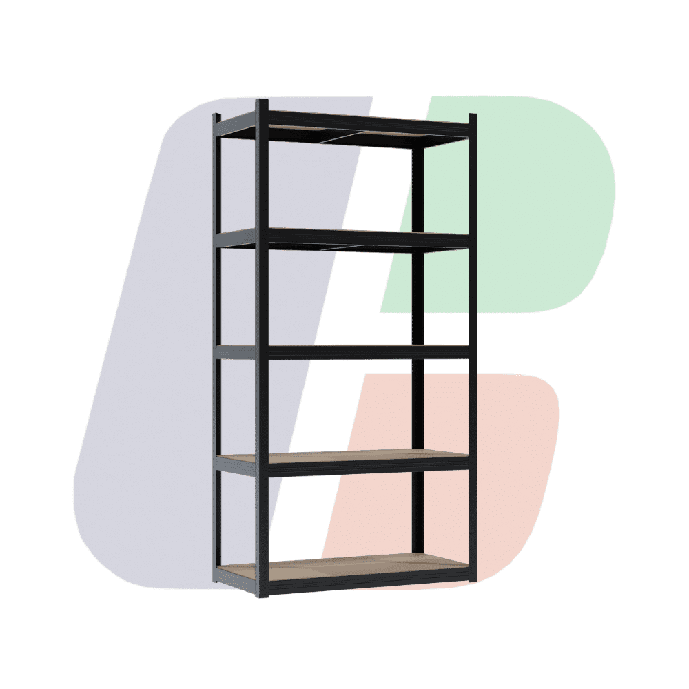 Estante Negro Galvanizado 900x450x1800mm | 70KG por nivel