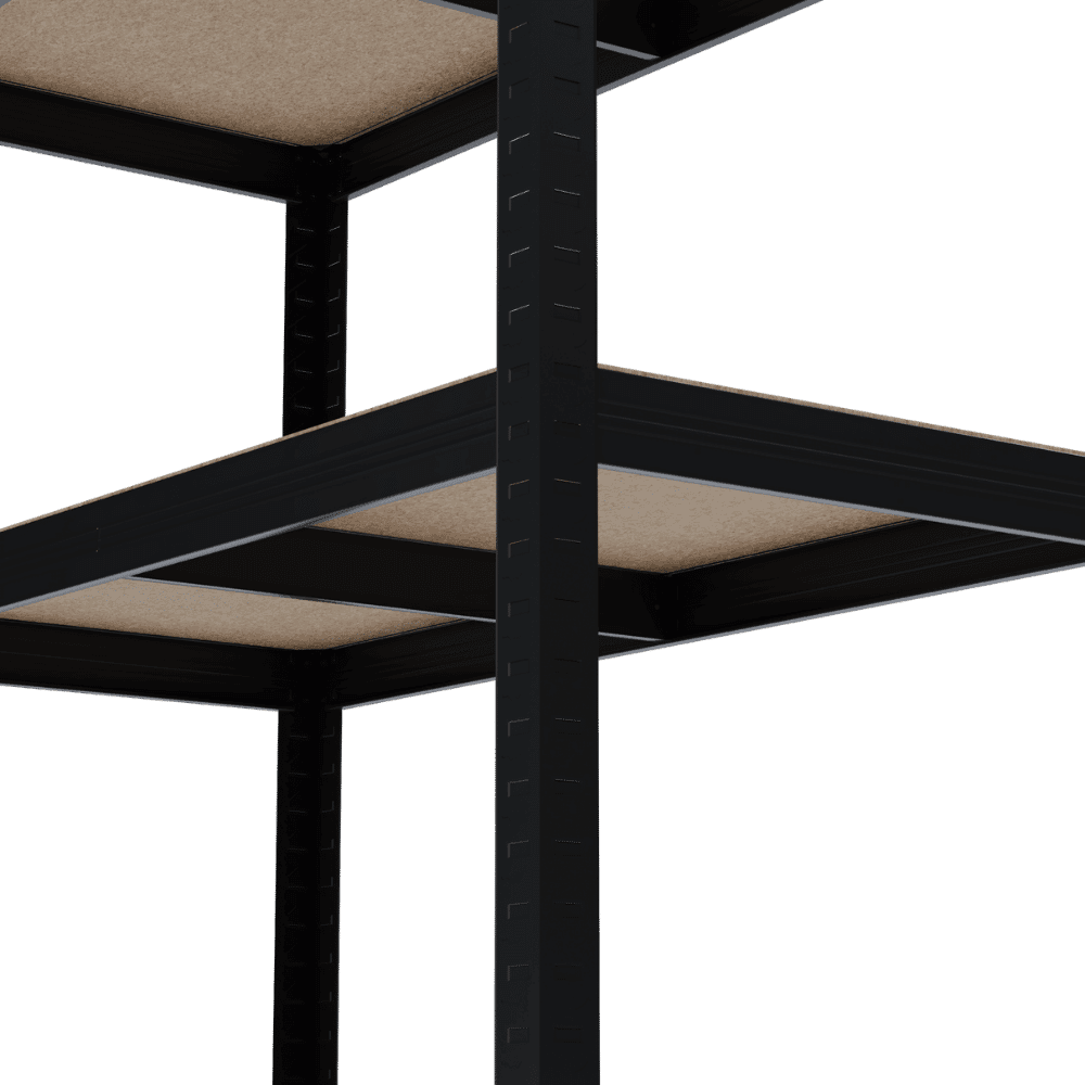 Estante Negro Galvanizado 900x450x1800mm | 70KG por nivel