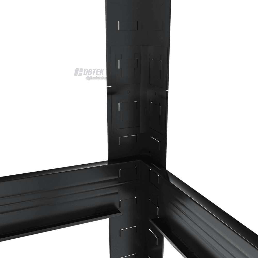 Estante Negro Galvanizado 900x450x1800mm | 70KG por nivel