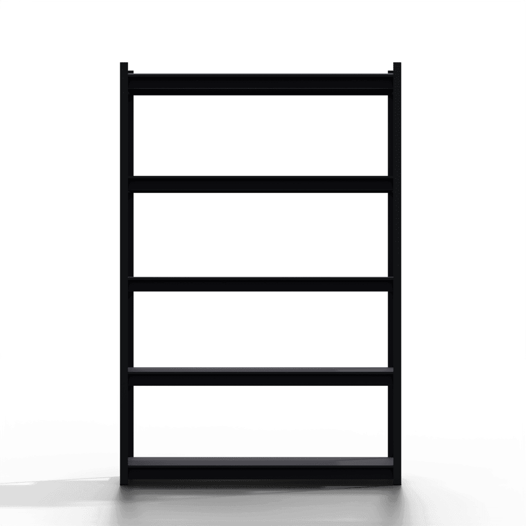Estante Negro Galvanizado 1200x400x1800mm | 70KG por nivel
