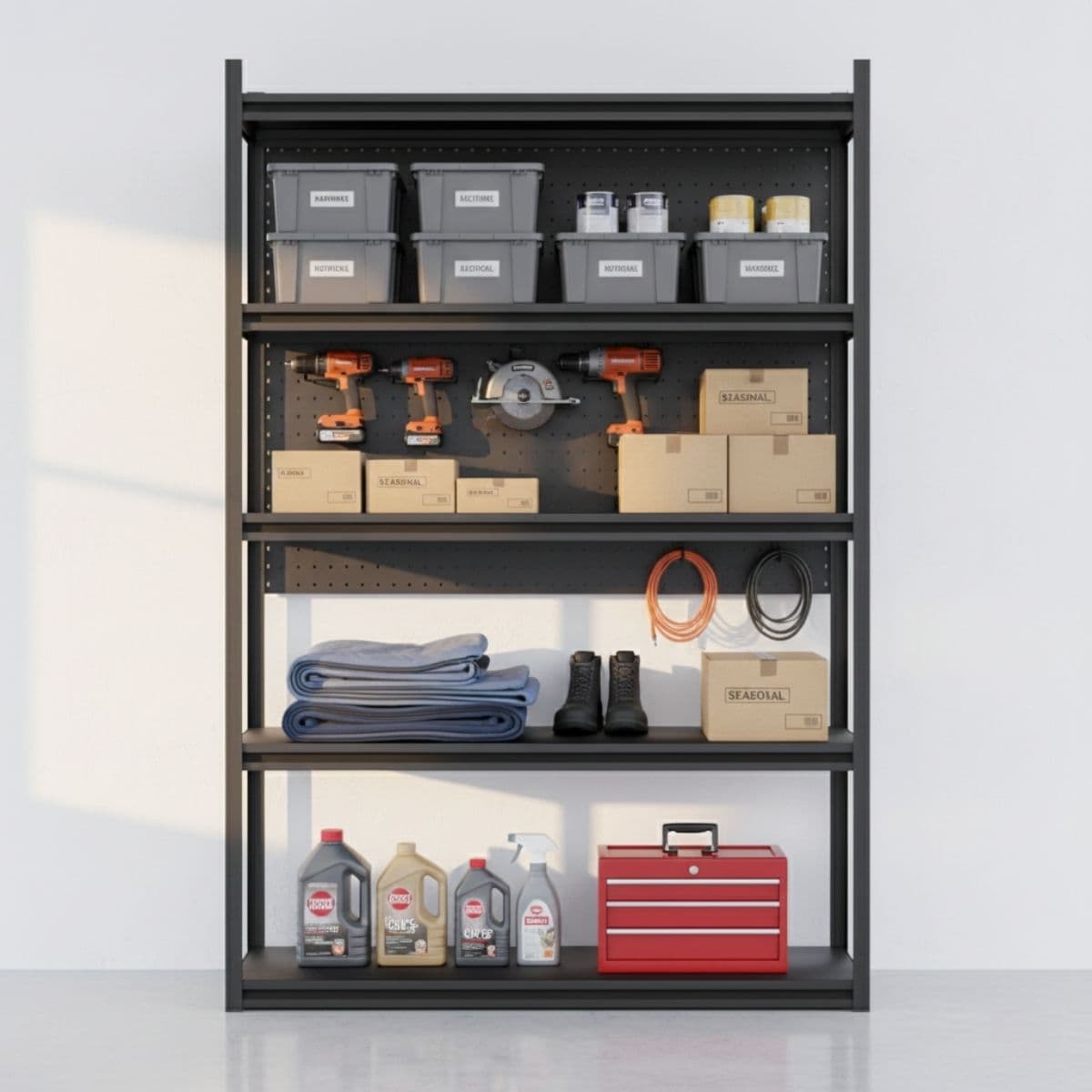 Estante Metálico 5 Niveles 375kg 120x40x180cm O/interior