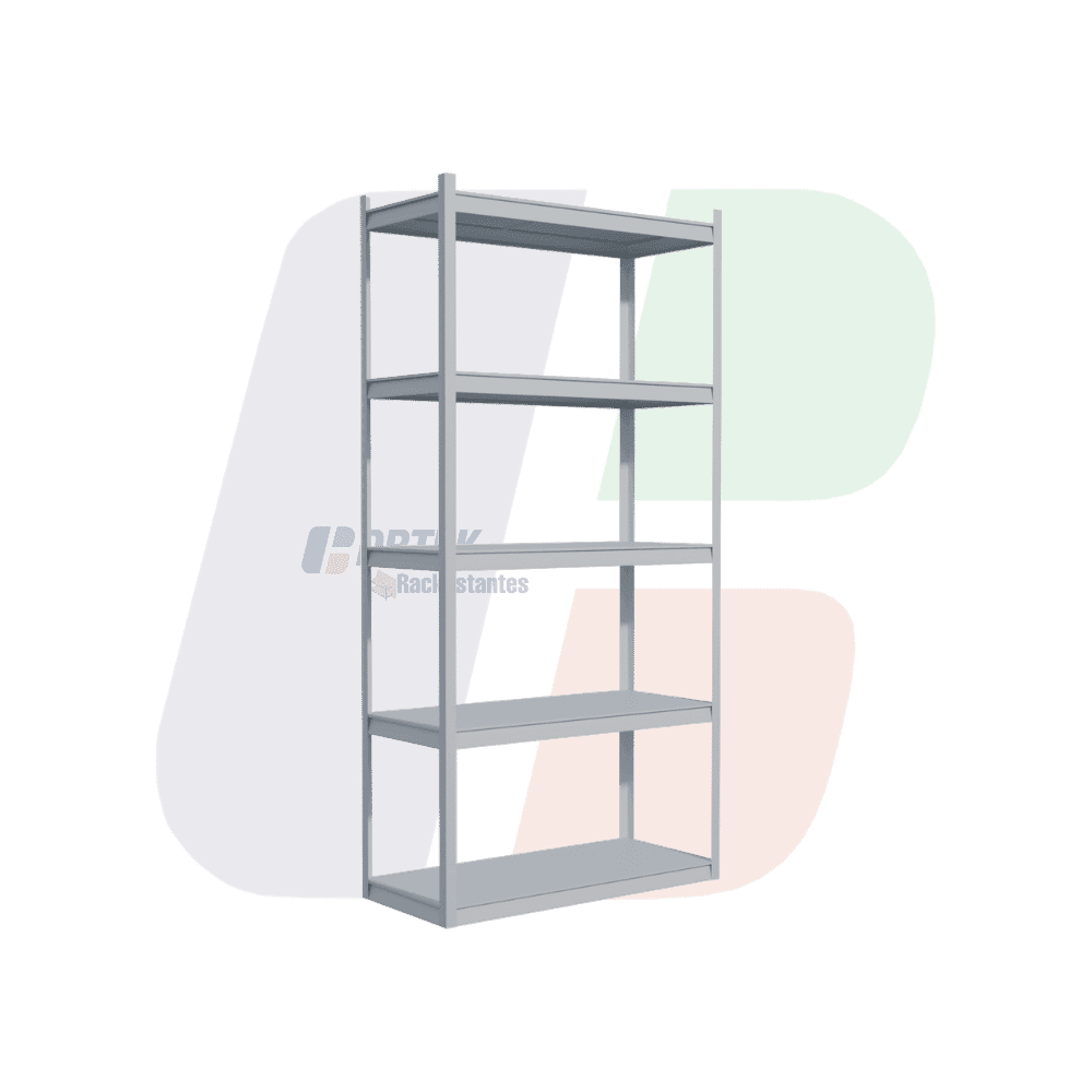 Estante Metálico 5 Niveles 400kg | 180x90x40cm | Blanco