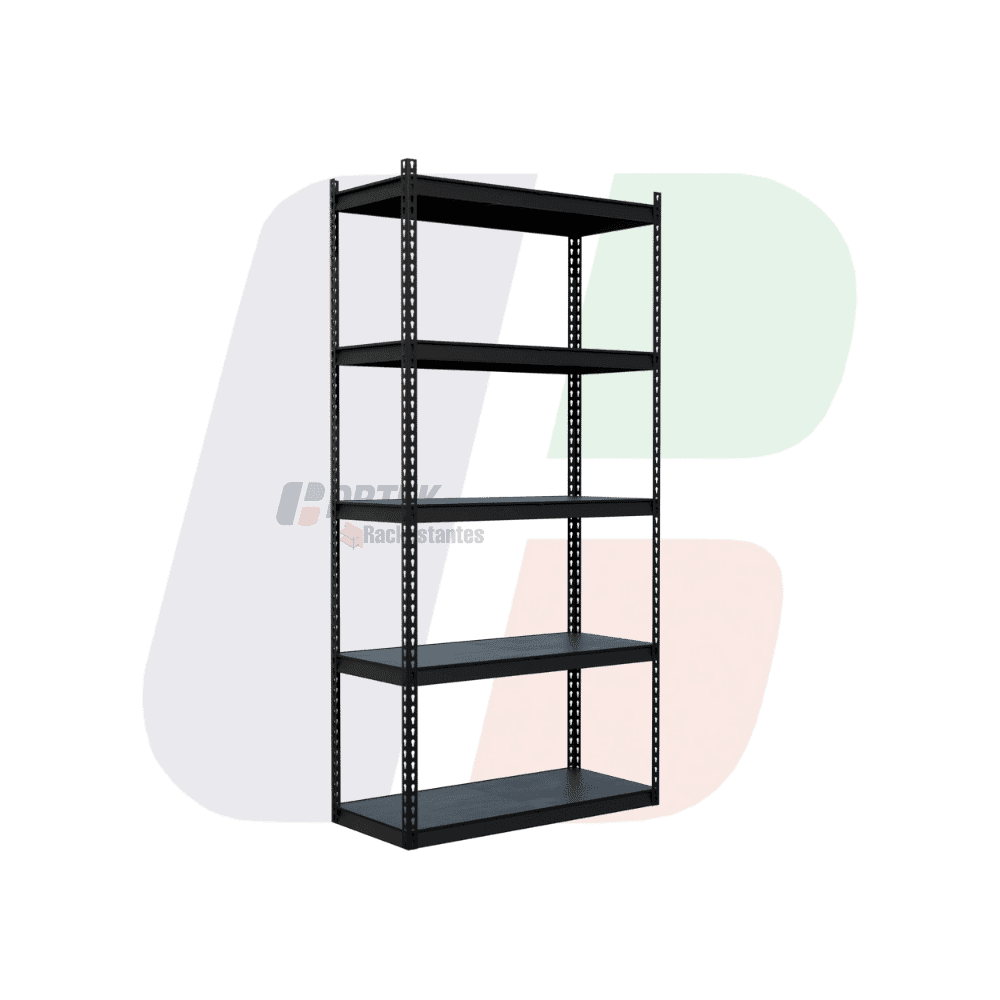 Estante Metálico 5 Niveles 400kg | 180x90x40cm | Negro